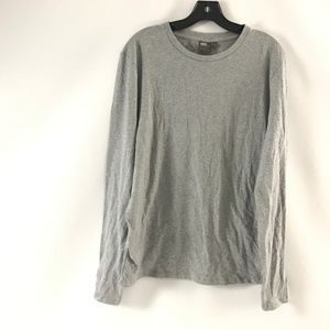 Asos Men's T-Shirt Cotton Blend Long Sleeve Gray